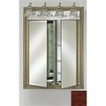 Afina Corporation Afina Corporation DD-LT2434RARLCE 24 in.x 34 in.Recessed Double Door Cabinet with Traditional Lights - Arlington Cherry DD/LT2434RARLCE